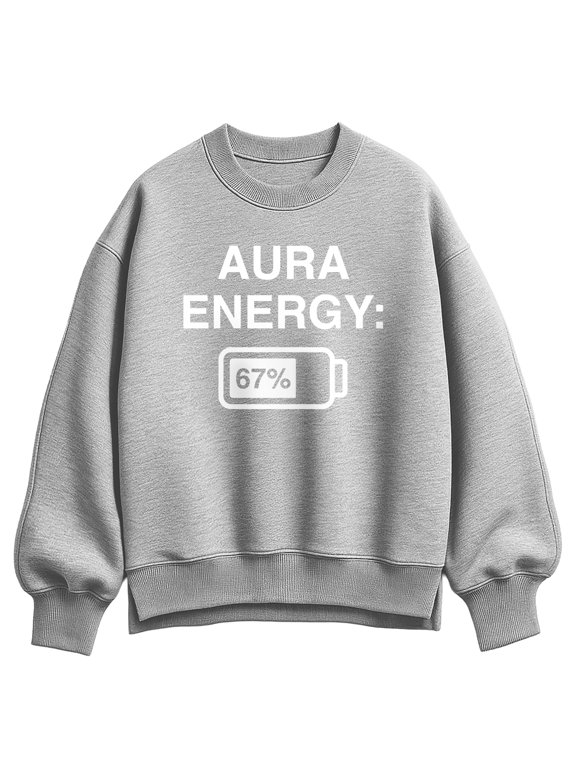 - Aura Energy 67 Women's Oversized Fleece Crew Sweatshirt