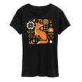 thumbnail image 1 of Instant Message - Autumn Fox & Flowers - Women's Short Sleeve Graphic T-Shirt, 1 of 6