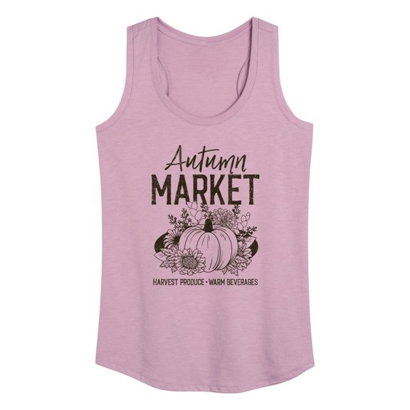 Instant Message - Autumn Market Harvest Produce - Women's Racerback Tank Top