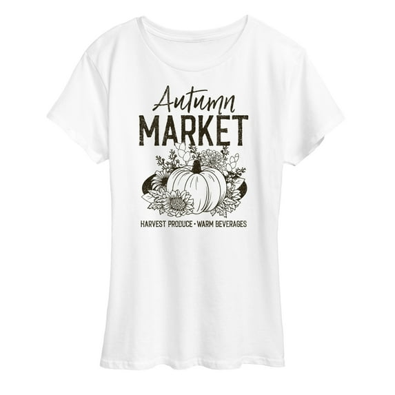 Instant Message - Autumn Market Harvest Produce - Women's Short Sleeve Graphic T-Shirt