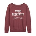 thumbnail image 1 of Instant Message - Avoid Negativity - Women's Lightweight French Terry Long Sleeve Shirt, 1 of 6