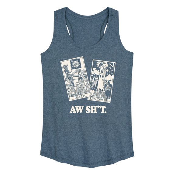 Instant Message - Aw Sh Tarot - Women's Racerback Tank Top