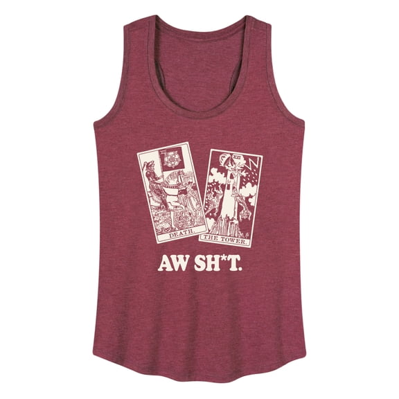 Instant Message - Aw Sh Tarot - Women's Racerback Tank Top