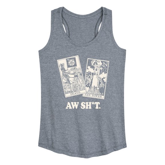 Instant Message - Aw Sh Tarot - Women's Racerback Tank Top