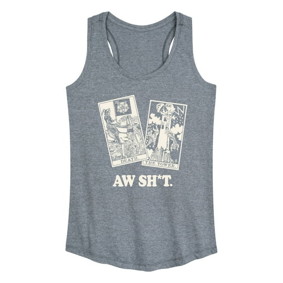 Instant Message - Aw Sh Tarot - Women's Racerback Tank Top