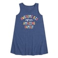 thumbnail image 1 of Instant Message - Awesome Kid of an Amazing Family - Toddler & Youth Girls A-line Dress, 1 of 6