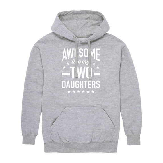 Instant Message - Awesome Like My 2 Daughters - Men's Pullover Hooded Fleece Sweatshirt