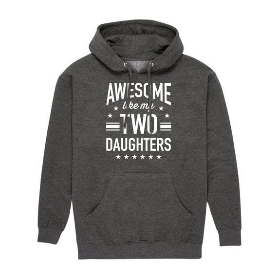 Instant Message - Awesome Like My 2 Daughters - Men's Pullover Hooded Fleece Sweatshirt