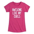 thumbnail image 1 of Instant Message - Awesome Like My Curls - Girls Toddler And Youth Short Sleeve T-Shirt, 1 of 6