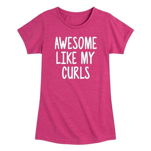 Instant Message - Awesome Like My Curls - Girls Toddler And Youth Short Sleeve T-Shirt