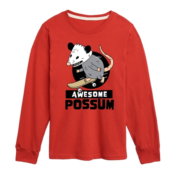 Instant Message - Awesome Possum - Toddler & Youth Long Sleeve Graphic T-Shirt