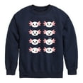 thumbnail image 1 of Instant Message - Axolotl Emotion Grid - Toddler And Youth Crewneck Fleece Sweatshirt, 1 of 6