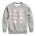 thumbnail image 1 of Instant Message - Axolotl Emotion Grid - Toddler And Youth Crewneck Fleece Sweatshirt, 1 of 6