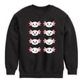 thumbnail image 1 of Instant Message - Axolotl Emotion Grid - Toddler And Youth Crewneck Fleece Sweatshirt, 1 of 6