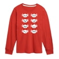 thumbnail image 1 of Instant Message - Axolotl Emotion Grid - Toddler And Youth Long Sleeve Graphic T-Shirt, 1 of 6