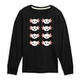 thumbnail image 1 of Instant Message - Axolotl Emotion Grid - Toddler And Youth Long Sleeve Graphic T-Shirt, 1 of 6
