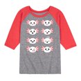 thumbnail image 1 of Instant Message - Axolotl Emotion Grid - Toddler And Youth Raglan Graphic T-Shirt, 1 of 7