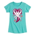 thumbnail image 1 of Instant Message - Axolotl Heart Fins - Toddler And Youth Girls Short Sleeve Graphic T-Shirt, 1 of 6