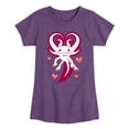 thumbnail image 1 of Instant Message - Axolotl Heart Fins - Toddler And Youth Girls Short Sleeve Graphic T-Shirt, 1 of 6