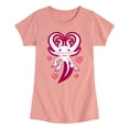 thumbnail image 1 of Instant Message - Axolotl Heart Fins - Toddler And Youth Girls Short Sleeve Graphic T-Shirt, 1 of 6