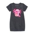 thumbnail image 1 of Instant Message - Axolotl Loves Ice Cream - Toddler & Youth Girls Fleece Dress, 1 of 1
