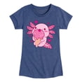 thumbnail image 1 of Instant Message - Axolotl Loves Ice Cream - Toddler & Youth Girls Short Sleeve Graphic T-Shirt, 1 of 6