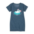 thumbnail image 1 of Instant Message - Axolotl Pool Floatie - Toddler & Youth Girls Fleece Dress, 1 of 6