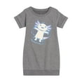 thumbnail image 1 of Instant Message - Axolotl Snow Angel   - Toddler & Youth Girls Fleece Dress, 1 of 5