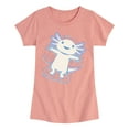 thumbnail image 1 of Instant Message - Axolotl Snow Angel   - Toddler & Youth Girls Short Sleeve Graphic T-Shirt, 1 of 5