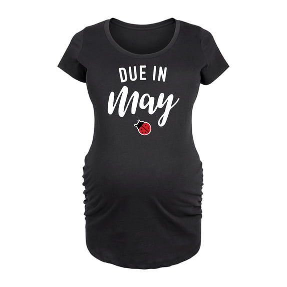 Instant Message - Baby Due in May - Women's Maternity Scoop Neck Graphic T-Shirt