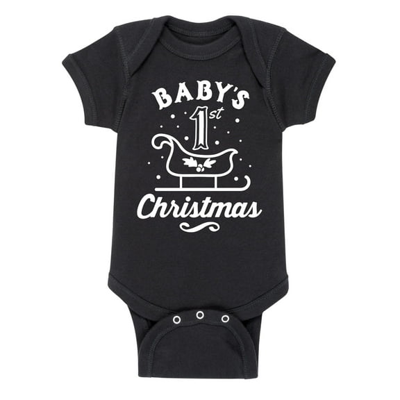 Instant Message - Babys First Christmas - Infant Baby One Piece