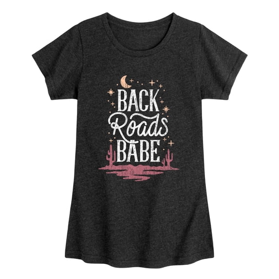 Instant Message - Back Roads Babe Fitted Short Sleeve Graphic T-Shirt