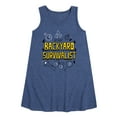 thumbnail image 1 of Instant Message - Backyard Survivalist - Toddler & Youth Girls A-line Dress, 1 of 6