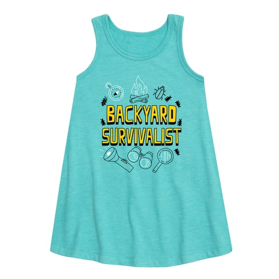 Instant Message - Backyard Survivalist - Toddler & Youth Girls A-line Dress