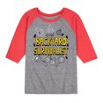 thumbnail image 1 of Instant Message - Backyard Survivalist - Toddler & Youth Raglan Graphic T-Shirt, 1 of 7