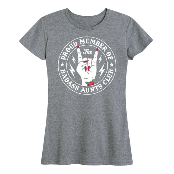 Instant Message - Badass Aunts Club - Women's Short Sleeve Graphic T-Shirt