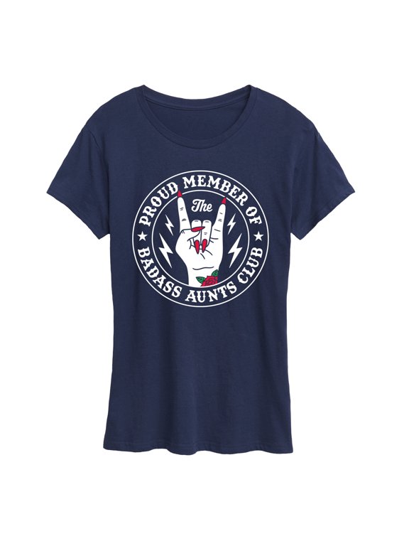 - Badass Aunts Club Women's Short Sleeve Graphic T-Shirt