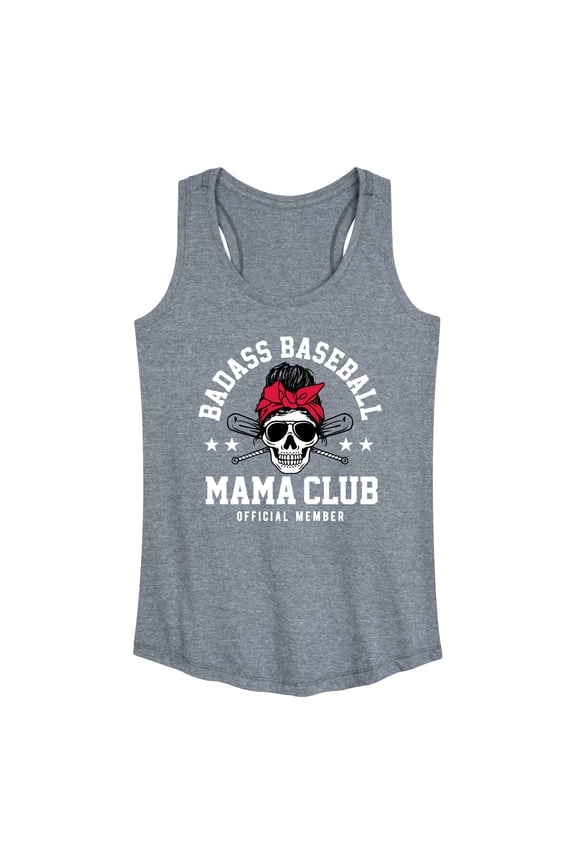 - Badass Baseball Mama Graphic Racerback Tank