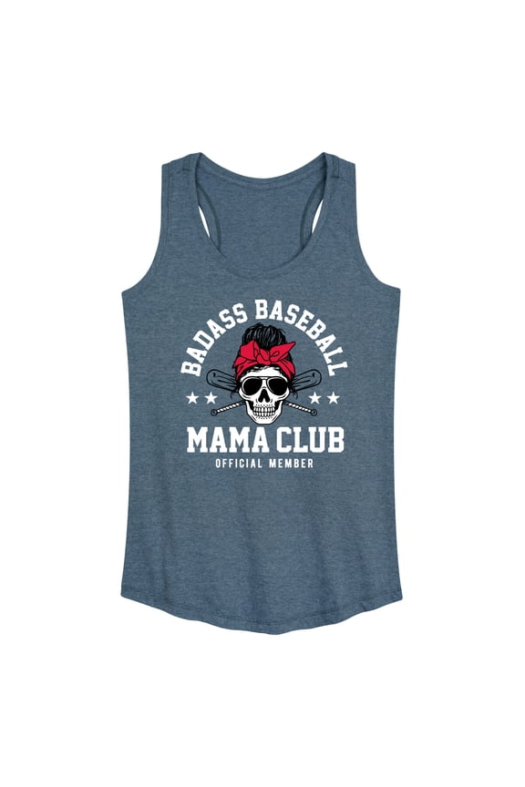 - Badass Baseball Mama Graphic Racerback Tank