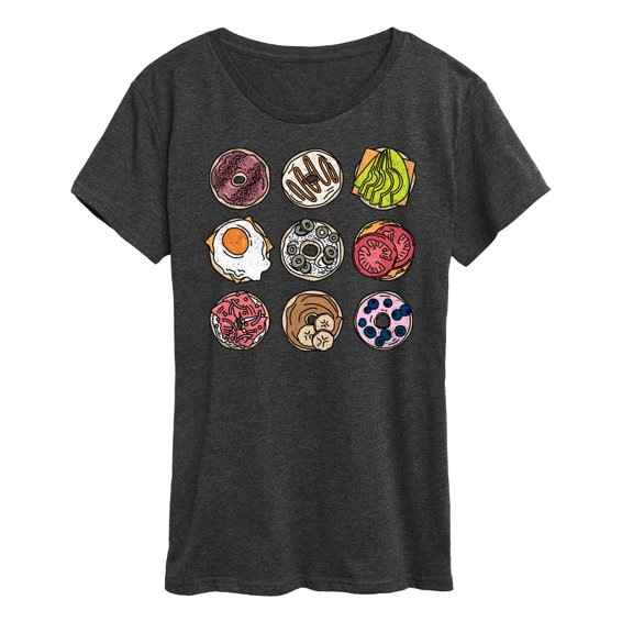 Instant Message - Bagel Grid - Women's Short Sleeve Graphic T-Shirt