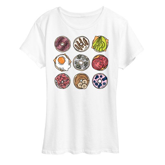 Instant Message - Bagel Grid - Women's Short Sleeve Graphic T-Shirt