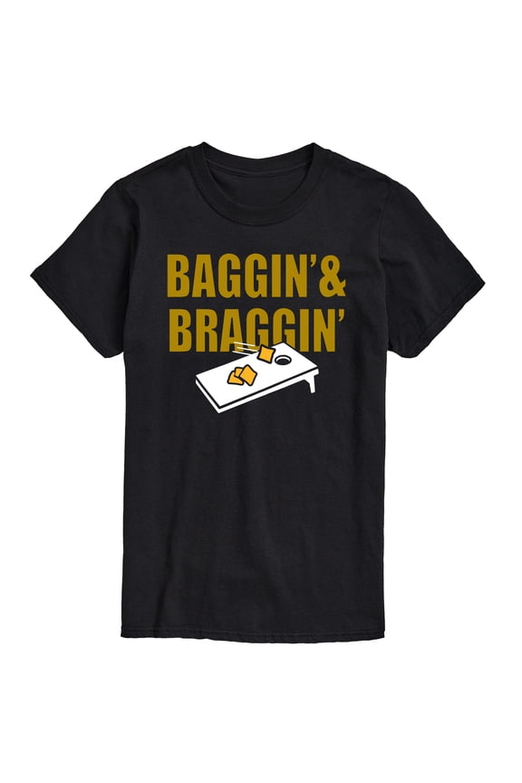 - Baggin And Braggin - Men's Short Sleeve Graphic T-Shirt