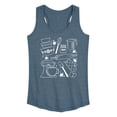thumbnail image 1 of Instant Message - Baking Tools Line Art - Women's Racerback Tank Top, 1 of 6