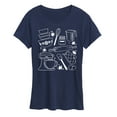 thumbnail image 1 of Instant Message - Baker & Chef - Baking Tool Art - Women's Short Sleeve Graphic T-Shirt, 1 of 6