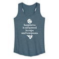 thumbnail image 1 of Instant Message - Baker & Chef - Happiness is Measured in Cups & Teaspoons - Women's Racerback Tank Top, 1 of 6