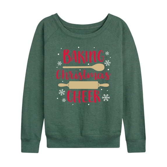 Instant Message - Baking Christmas Cheer - Women's Lightweight French Terry Long Sleeve Shirt