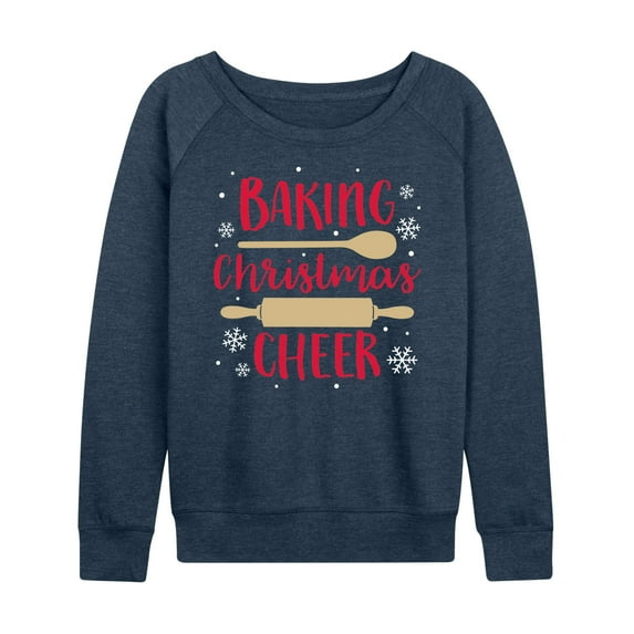 Instant Message - Baking Christmas Cheer - Women's Lightweight French Terry Long Sleeve Shirt