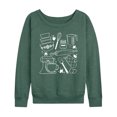 thumbnail image 1 of Instant Message - Baking Tools Line Art - Women's Lightweight French Terry Long Sleeve Shirt, 1 of 6