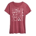 thumbnail image 1 of Instant Message - Baking Tools Line Art - Women's Short Sleeve Graphic T-Shirt, 1 of 6