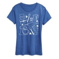 thumbnail image 1 of Instant Message - Baking Tools Line Art - Women's Short Sleeve Graphic T-Shirt, 1 of 6